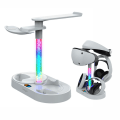 Miniatyrbilde 1 av 11: Lader for PS5 VR-headset, ladestativ med skjerm, dobbel kontrollerstasjon Grey