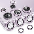 Miniatyrbillede 1 af 8: ENKAY Til Samsung Galaxy S24 Ultra Kamera Linsebeskytter Hærdet Glas Glitter Purple