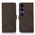 Pikkukuva 1 / 7: KHAZNEH Sony Xperia 1 VII Case lompakkokotelolle Shell Phone Case Brown