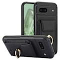 Pikkukuva 1 / 8: Google Pixel 8a Kickstand Case Puhelimen Suojakotelo Korttipaikoilla Black