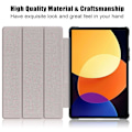 Miniatyrbillede 5 af 5: Til Xiaomi Pad 5 Pro 12.4 (2022) Stand Slim Fit Cover Sleep/Wake - Sort Black