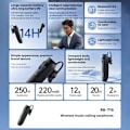 Miniatyrbild 2 av 3: REMAX Bluetooth Headset hörlur med mikrofon Brusreducering Samtal Musik Samtal Svart