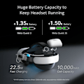 Miniatyrbilde 3 av 6: BOBOVR E3 Pro for Meta Quest 3/3S hodestropp 10000mAh batteri VR-hodebånd Grey
