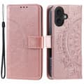 SKALO iPhone 16 Mandala Plånboksfodral - Roséguld