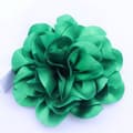 Stor Blombrosch Mode Fransk Badge Satin Prydnadsnål Grön