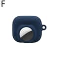 2-i-1 Stötsäkert Silikonfodral för AirPods 4 (Blå) Blå