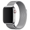 Pikkukuva 1 / 7: Milanese-ranneke magneettilukolla Apple Watchille – 42mm/44mm/45mm/46mm/49mm – Hopea Silver