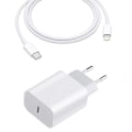 Miniatyrbild 1 av 3: iPhone Snabbladdare 20W Adapter + 1 Meter USB C Lightning Snabbkabel