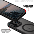 Miniatyrbild 4 av 5: iPhone 14 PRO MAX Skal - Magsafe Frostat Skal – Rosa rosa