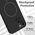 Miniatyrbillede 4 af 4: iPhone 14 Pro Cover - Flydende Silikone Magsafe Kompatibel - Sort sort