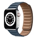 Pikkukuva 4 / 9: Ylellinen aitoa nahkaa oleva ranneke Apple Watch 38/40/41mm – Punainen Röd