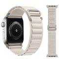 Miniatyrbild 4 av 4: Nylonarmband, passar till Apple Watch – Sportigt och stiligt för alla modeller 42mm/44mm/45mm/46mm/49mm Ultra - VIT