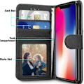 Miniatyrbillede 2 af 3: iPhone Xr Pungetui LÆDER (3 kort) - 7 Farver - Sort sort