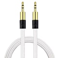 Miniatyrbillede 2 af 6: AUX Kabel 3.5mm | Guldbelagt | Slidstærk kabel SORT sort