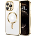 Miniatyrbild 1 av 6: iPhone 16 Pro Skal – Metallic Skal med Magnetisk Kompatibilitet, Slim Design - Guld guld