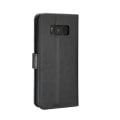 Miniatyrbillede 2 af 4: Samsung S8 Pung Etui / Mobil Etui i Læder - 3 Kortlommer - SORT sort