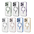 Pikkukuva 6 / 6: iPhone 16 Pro Kuori – Metallinen kuori magneettisella yhteensopivuudella, ohut muotoilu - Hopea hopea