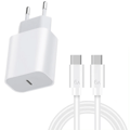 USB-C Laddare 20W + Kabel 1M till iPhone 18 / 18 PRO / 18 Pro Max