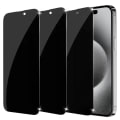 Miniatyrbillede 1 af 4: 3-Pak iPhone 16 Pro - Skærmbeskytter Privacy i Hærdet Glas
