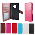 Miniatyrbillede 1 af 3: Samsung Galaxy S9 Pung Etui Læder - 3 Kort - 6 Farver - Sort sort
