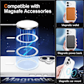 Pikkukuva 6 / 6: iPhone 15 Pro Max -kuori - Magsafe Matt Slimmat & Skyddande - Valkoinen white