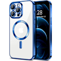 Pikkukuva 1 / 6: iPhone 16 Pro Max Kuori – Metallinen kuori magneettisella yhteensopivuudella, ohut muotoilu - Sininen sininen