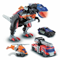 Miniatyrbild 3 av 6: Omvandlingsbar superrobot Vtech Switch & Go Dinos Combo: