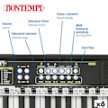 Miniatyrbild 6 av 10: Tangentbord 37 Tangenter Bontempi 42 x 4 x 15 cm (6 antal)