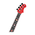 Miniatyrbild 3 av 6: Gitarr för barn Reig Mikrofon Röd