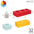 Miniatyrbild 7 av 7: Byggklossar Color Block 32 Delar EVA (4 antal)