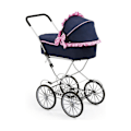 Miniatyrbild 2 av 5: Dockvagn Reig Dolls Pram Marinblå 64 cm