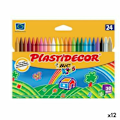 Miniatyrbild 1 av 2: Tjocka färgpennor Plastidecor Multicolour (12 antal)