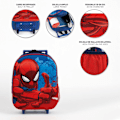 Miniatyrbild 7 av 10: Skolväska med hjul Spider-Man Blå 3D