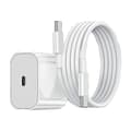 iPhone Snabbladdare USB-C 20W Strömadapter + 1m Kabel, Enkelförpackning, Vit 1-pack iPhone 1-Pack