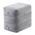 Uppblåsbart flygplansfotstöd, justerbar höjd, hållbart, mjukt, allmänt ändamål, hopfällbart, bärbart ljusgrått light grey