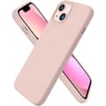 iPhone 13 Skal, Flytande Silikonskal för 6,1 tum iPhone 13, Ultratunt Skal, Fulltäckande Stötsäkert Skyddande Mjukt Skal Solid Rosa Solid pink