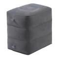 Uppblåsbart flygplansfotstöd, justerbar höjd, hållbart, mjukt, allmänt ändamål, hopfällbart, bärbart mörkgrått dark gray