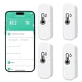4-pack Smart WiFi Termometer Hygrometer Temperatur Fuktighetsmätare med Appvarningar