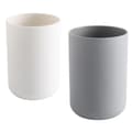 Styk Tandkrus, Badeværelse Tandbørsteholder, Plastikkop 300ml (Hvid og Grå)