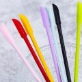 Miniatyrbillede 4 af 8: Silikonespatel Krukkeskraber Scoop Tip Lang dobbelthovedet Cosme Black