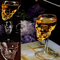 Miniatyrbilde 5 av 8: Bones Armor Warrior Skull Design High Wine Glass Goblet Cup Dri