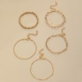 Pikkukuva 5 / 6: 5 kpl Bohemian Gold Color Set naisille Säädettävä Bea