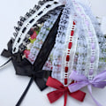 Miniatyrbilde 4 av 5: Lolita Tiara Pannebånd Lolita Lace Sløyfe knute Bånd Maid Diy Head A3