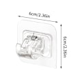 Pikkukuva 6 / 6: Säädettävä verhotangon pidike itseliimautuva puristinkoukku Wal 2PCS
