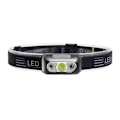 Miniatyrbild 1 av 8: USB Uppladdningsbar Strålkastare Rörelsesensor Ljusstark LED Running Fis black