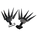 Miniatyrbillede 6 af 8: Halloween artikulerede fingre skelet hånd cosplay handske spøgelse Black Right