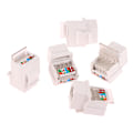 Miniatyrbilde 7 av 8: 5 STK RJ45-kontaktinformasjon Stikkontakt Datamaskinuttak Kabel Ad White