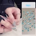 50 st blå manikyr strass nageldekoration sten för 3D nagel Ac