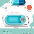 Pikkukuva 3 / 8: Pillerirasia Avaimenperä Vedenpitävä Avaimenperä Pilleripidike Mini Pill Orga White