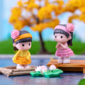 Pikkukuva 5 / 8: Mini poika Tyttö Malli Figuurit Käsityöt Lovers Figuurit Pariskunta Mini A5